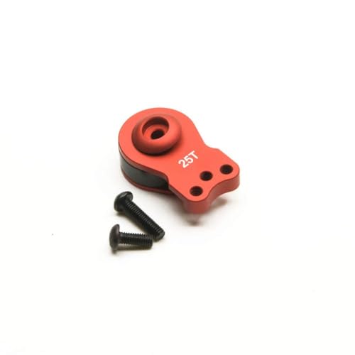 GNOVIATL 25t Metal Servo Hornlenkern mit 1 3 Loch für RC Crawler Car Accessoires kompatibel mit großem Drehmoment Digital Coreless Servos(3Hole Red) von GNOVIATL