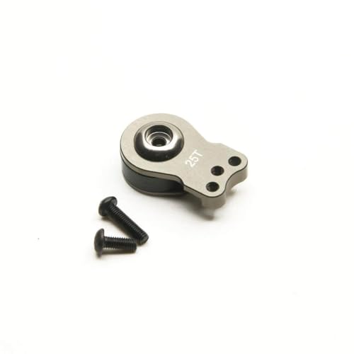 GNOVIATL 25t Metal Servo Hornlenkern mit 1 3 Loch für RC Crawler Car Accessoires kompatibel mit großem Drehmoment Digital Coreless Servos(3Hole Titanium) von GNOVIATL