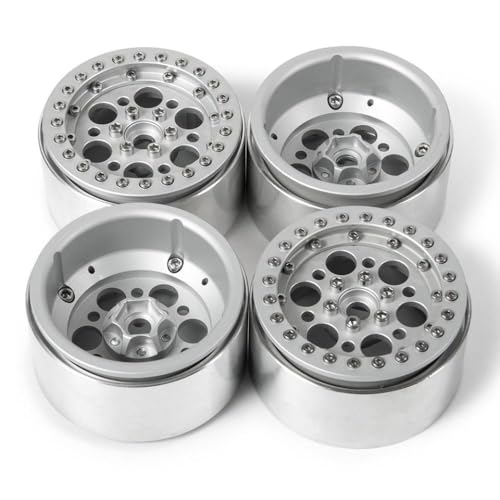 GNOVIATL 35 mm verlängerte 2,2 -Zoll -RC -Räder -Felgen mit Metallkompatibel mit 1 10 -Skala -RC -Autos wie(Silver 4pcs) von GNOVIATL