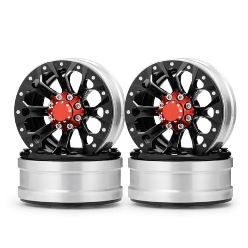 GNOVIATL 4pcs 1,9 -Zoll -Aluminium -Felgen -Hubs, die mit 1 10 Skala CC01 D110 TRX6 Crawler RC -Autoteile kompatibel sind(Black) von GNOVIATL