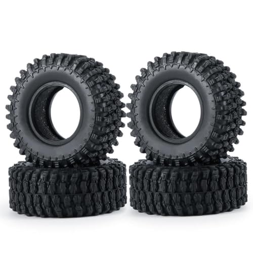 GNOVIATL 4pcs 1 0 Zoll Gummistreifen Schlammgeländeradreifen 50 54 58 62 64 65 mm kompatibel mit 1 18 1 24 Skala RC -Car -Modelle SCX24 Ähnlich(8745A-25x50x20mm) von GNOVIATL