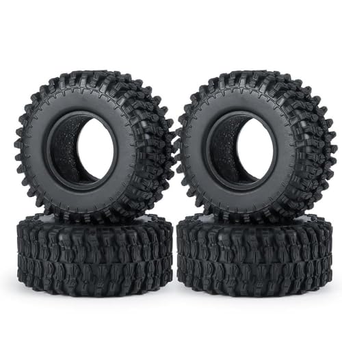 GNOVIATL 4pcs 1 0 Zoll Gummistreifen Schlammgeländeradreifen 50 54 58 62 64 65 mm kompatibel mit 1 18 1 24 Skala RC -Car -Modelle SCX24 Ähnlich(8745B-25x54x23mm) von GNOVIATL