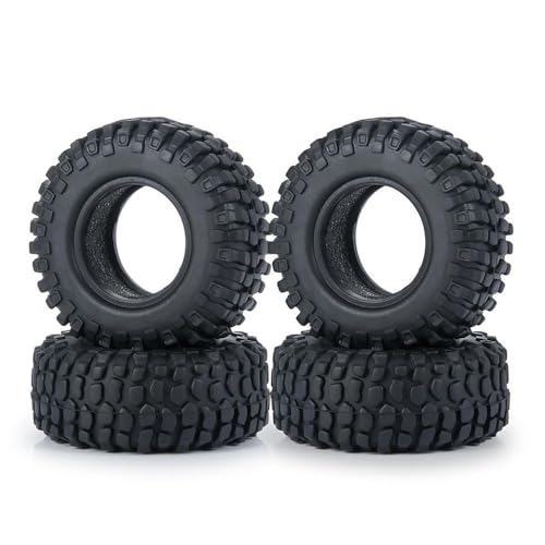 GNOVIATL 4pcs 1 0 Zoll Gummistreifen Schlammgeländeradreifen 50 54 58 62 64 65 mm kompatibel mit 1 18 1 24 Skala RC -Car -Modelle SCX24 Ähnlich(8749B-25x50x20mm) von GNOVIATL