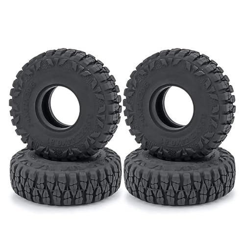 GNOVIATL 4pcs 1 0 Zoll Gummistreifen Schlammgeländeradreifen 50 54 58 62 64 65 mm kompatibel mit 1 18 1 24 Skala RC -Car -Modelle SCX24 Ähnlich(8994B-24x62x20mm) von GNOVIATL