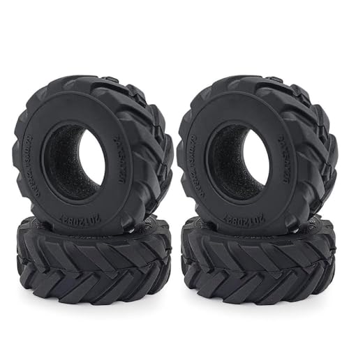 GNOVIATL 4pcs 1 0 Zoll Gummistreifen Schlammgeländeradreifen 50 54 58 62 64 65 mm kompatibel mit 1 18 1 24 Skala RC -Car -Modelle SCX24 Ähnlich(9121A-24x54x20mm) von GNOVIATL