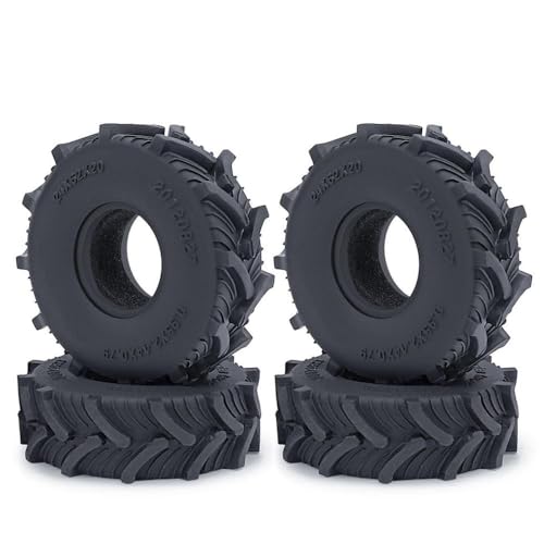 GNOVIATL 4pcs 1 0 Zoll Gummistreifen Schlammgeländeradreifen 50 54 58 62 64 65 mm kompatibel mit 1 18 1 24 Skala RC -Car -Modelle SCX24 Ähnlich(9121B-24x62x20mm) von GNOVIATL