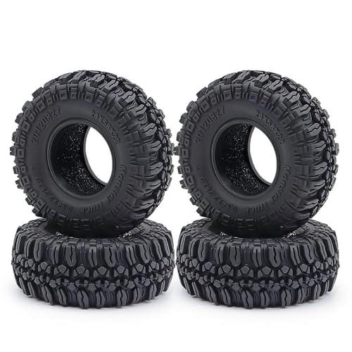 GNOVIATL 4pcs 1 0 Zoll Gummistreifen Schlammgeländeradreifen 50 54 58 62 64 65 mm kompatibel mit 1 18 1 24 Skala RC -Car -Modelle SCX24 Ähnlich(9183A-24x58x22mm) von GNOVIATL