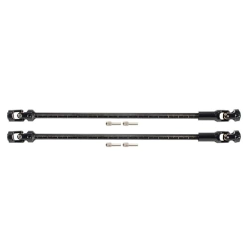 GNOVIATL 68-229 mm Stahlschnitt zur Länge Antriebswelle Universalgelenk für 1 10 Skala RC Crawler Rigs kompatibel(Black 2PCS) von GNOVIATL