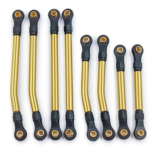 GNOVIATL 8pcs Metall -Verknüpfung für 1 18 -Skala RC Crawler Chassis kompatibel mit verschiedenen Off -Straßenmodellen(Brass) von GNOVIATL