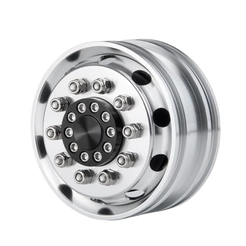 GNOVIATL Kompatible Frontrad Rand Rindfelge Rad Hub -Upgrade Teil für 1 14. Skala RC Drag Head Cars(1PCS) von GNOVIATL