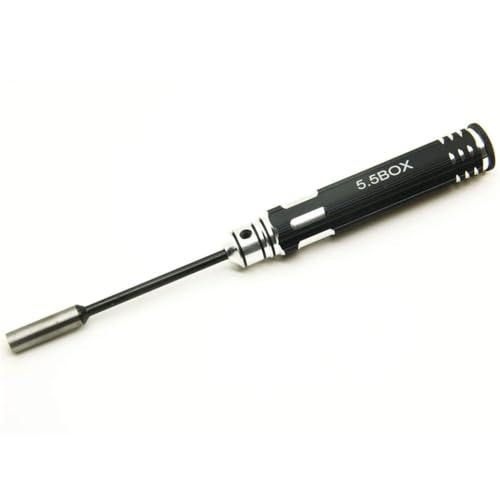 GNOVIATL RC -Modellwerkzeug -Set -Sechskantschraubendreher mit Außendrehschlüsselhülle und Radschlüssel, kompatibel mit 4,0 mm 5,5 mm 7,0 mm 8,0 mm RC -Automobilreparaturwerkzeuge(5.5mm M3) von GNOVIATL