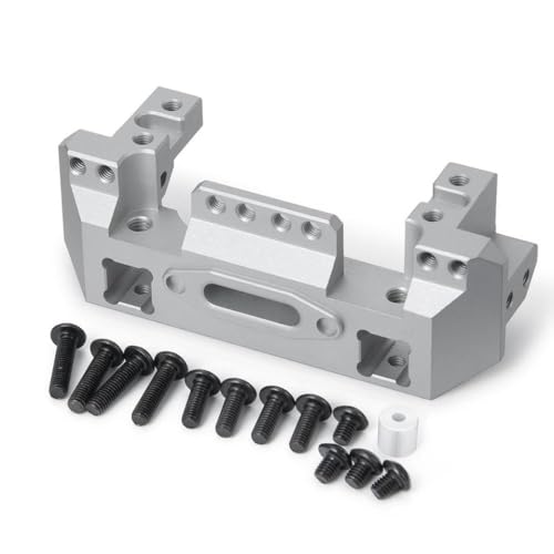 GNOVIATL Servo Mount Ständer vorne Stoßstange für 1 10 -Skala -RC -Upgrade -Teile, die mit verschiedenen Off -Straßenmodellen kompatibel sind(Sliver) von GNOVIATL