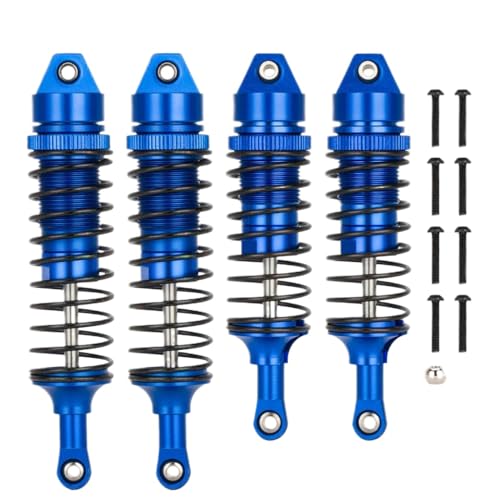 GNOVIATL Stoßdämpfer Set Aluminium vorne nach hinten für 1 10 Skala 4x4 2WD VXL RC -Upgrade -Teile kompatibel mit verschiedenen Off -Straßenmodellen(Blue A) von GNOVIATL