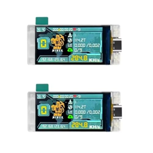GNURBDILFO 2 Sets Upgrade NerdMiner 285KH/S BTC Solo Lottery Miner Bitcoin Crypto Miner WiFi-Verbindung Low Power Nerd Miner von GNURBDILFO