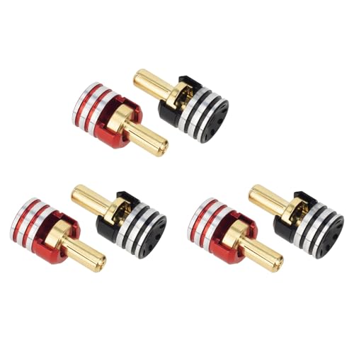 GNURBDILFO 6 Teile Batterie-KüHlköRperstopfen und Griffe-Kit 4,0 mm für 1/10 Off-Road Truck RC-AutozubehöR-Upgrade-Teil von GNURBDILFO