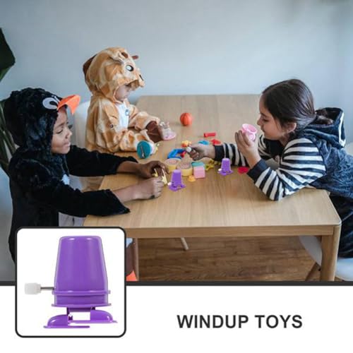 GNURBDILFO 60 Stück Uhrwerk-Roboter mit Beinen, Kinderspielzeug, Aufziehspielzeug, Bewegungsmechanismus, Bewegungsspielzeug, Spielzeug für Sport, Kinderspielzeug, Lila von GNURBDILFO
