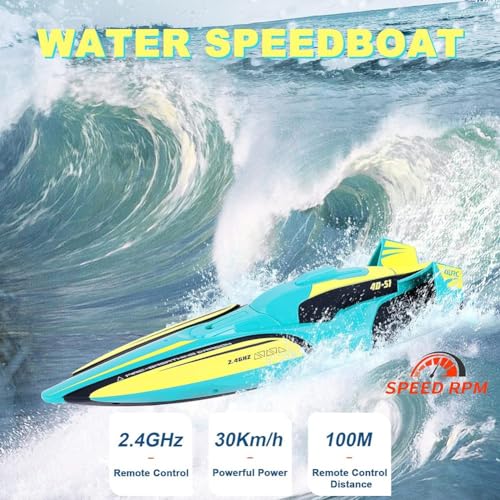 GNURBDILFO S1 2,4G Hochgeschwindigkeits-Fernbedienungs-Schnellboot 30 Km/H wasserdichte Elektrische Fernbedienung Doppelprfür Opeller Grün GNURBDILFO S1 2,4G Hochgeschwindigkeits-Fernbedienungs-Schnellboot 30 Km/H wasserdichte Elektrische Fernbedienung Doppelprfür Opeller Grün von GNURBDILFO
