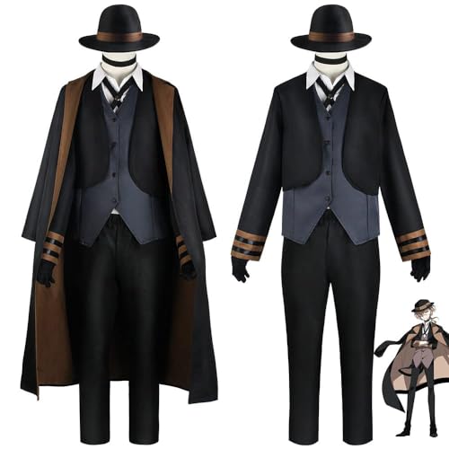 GOBIWM Bungo Stray Dogs Cosplay Nakahara Chuuya/Dazai Osamu/Akutagawa Ryunosuke/Nakajima Atsushi Kostüm für Fans (Nakahara Chuuya, 3XL) von GOBIWM