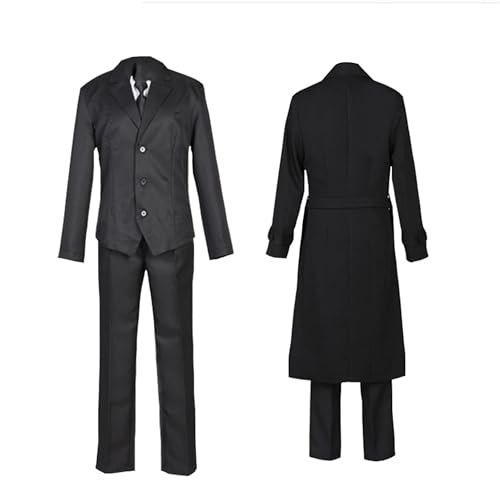 GOBIWM Bungo Stray Dogs Costume Dazai Osamu Cosplay Uniform Chuuya Nakahara Cosplay Anime Cosplay Outfits for Men (Dazai Osamu Black Set, 3XL) von GOBIWM