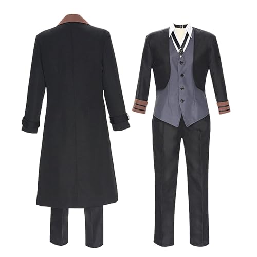 GOBIWM Bungo Stray Dogs Costume Dazai Osamu Cosplay Uniform Chuuya Nakahara Uniforms Full Set Anime Halloween Cosplay Outfit (Chuuya Nakahara Black Set, M) von GOBIWM