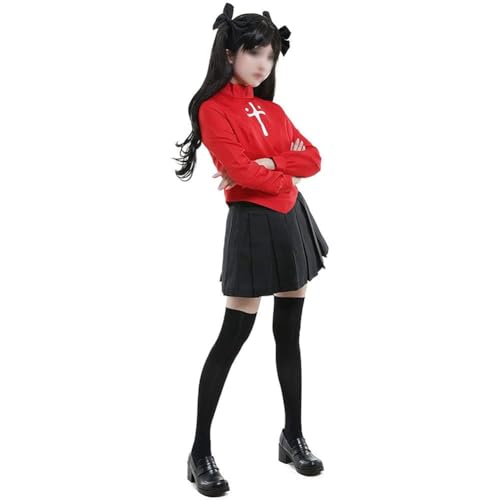 GOBIWM Fate Stay Night Kostüm FGO Cosplay Tohsaka Rin/Okita Soji Cosplay Set Anime Cosplay Kostüm Halloween Party (Tohsaka Rin, S) von GOBIWM