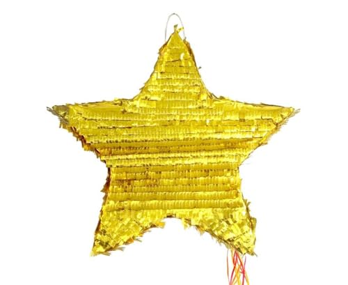 GODAN Pinata zum Aufhängen Partydeko Stern Gold Geburtstagsspiel 45 cm GODAN Pinata zum Aufhängen Partydeko Stern Gold Geburtstagsspiel 45 cm von GODAN