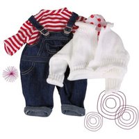 GÖTZ 3401999 Latzhosenset Matrose Gr. M, 4-teilig 42-46 cm von GÖTZ