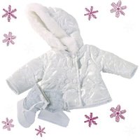 GÖTZ 3402186 Steppjacke Silberschleifchen Gr. XL 3-teilig 45-50 cm von GÖTZ