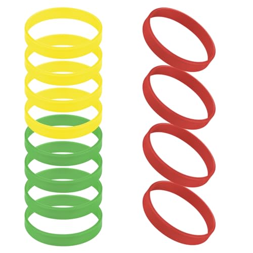 GOGO Silikon-Armbänder für Kinder, Großhandel, Gummi-Armbänder, Party-Lieferanten, Rot, Gelb, Grün, 120 Stück GOGO Silikon-Armbänder für Kinder, Großhandel, Gummi-Armbänder, Party-Lieferanten, Rot, Gelb, Grün, 120 Stück von GOGO