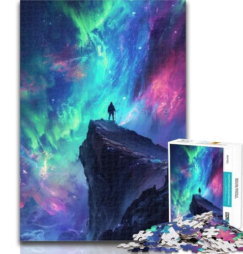 1000 Teile für Erwachsene, Aurora Borealis auf Einer Klippe, Puzzle für Erwachsene, 1000 Teile, Familienspiel, Geburtstagsgeschenke Herausforderung, hoher Schwierigkeitsgrad, 50x75cm 1000 Teile für Erwachsene, Aurora Borealis auf Einer Klippe, Puzzle für Erwachsene, 1000 Teile, Familienspiel, Geburtstagsgeschenke Herausforderung, hoher Schwierigkeitsgrad, 50x75cm von GOIUYTGM