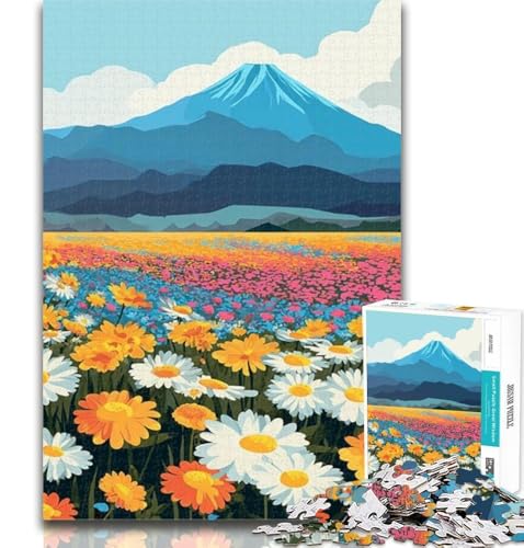 1000 Teile für Erwachsene, Bergchrysanthemen-Puzzles für Erwachsene und Jugendliche, Spielzeug, Lernspiele, Stressabbau, tolle Geschenke und Spielzeuge, 75x50cm von GOIUYTGM