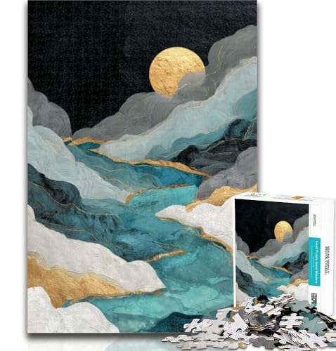 1000 Teile für Erwachsene, Berge im japanischen Stil, Puzzle für Erwachsene, 1000 Teile, ganze Familie, ab 14 Jahren, 26x38cm von GOIUYTGM