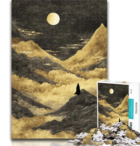 1000 Teile für Erwachsene, Berge im japanischen Stil, Puzzle für Teenager, 1000 Teile, Familienspiel, Stressabbau, schwierige Herausforderung, Wichtelgeschenke, 26x38cm von GOIUYTGM
