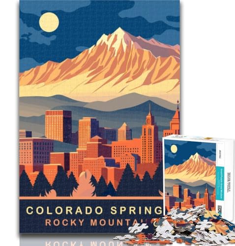 1000 Teile für Erwachsene, Colorado Springs-Puzzles für Erwachsene und Jugendliche, Stressabbau, schwierige Herausforderung, einzigartige Heimdekoration und Geschenke, 26x38cm von GOIUYTGM