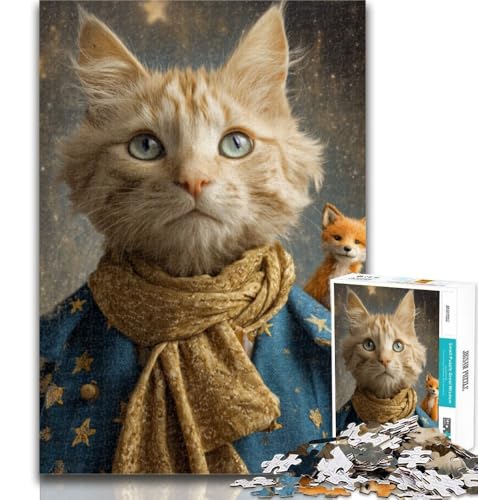 1000 Teile für Erwachsene, Der kleine Prinz, Katzen-Puzzle, 1000 Teile für Teenager, Geschenke, lebendiges und einzigartiges Design, entspannendes und herausforderndes Puzzle-Erlebnis, 26x38cm von GOIUYTGM