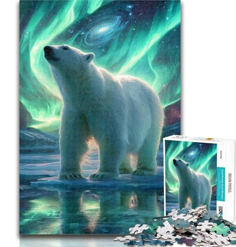 1000 Teile für Erwachsene, Eisbären unter der Aurora, Puzzle für Teenager, Lernspielzeug, ganze Familie, 50x75cm 1000 Teile für Erwachsene, Eisbären unter der Aurora, Puzzle für Teenager, Lernspielzeug, ganze Familie, 50x75cm von GOIUYTGM