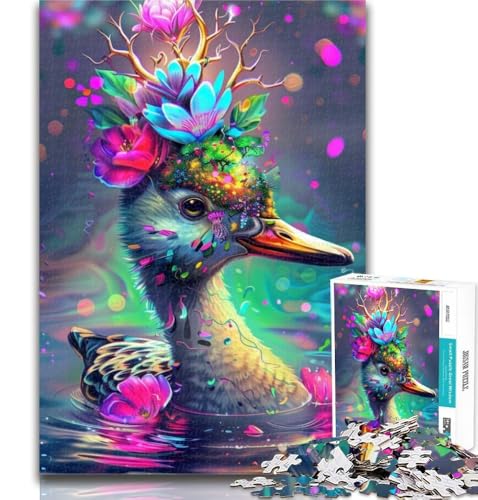 1000 Teile für Erwachsene, Enten mit Blumenkronen, 1000-teiliges Puzzle für Teenager, vollständig ineinandergreifende und zufällig geformte Teile, 75x50cm 1000 Teile für Erwachsene, Enten mit Blumenkronen, 1000-teiliges Puzzle für Teenager, vollständig ineinandergreifende und zufällig geformte Teile, 75x50cm von GOIUYTGM