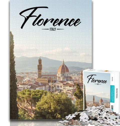1000 Teile für Erwachsene, Florenz-Puzzles für Erwachsene und Jugendliche, Spielzeug, Lernspiele, Stressabbau, tolle Geschenke und Spielzeuge, 26x38cm von GOIUYTGM