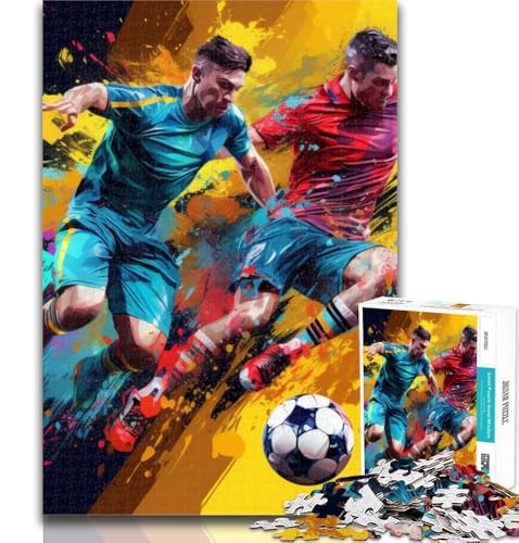 1000 Teile für Erwachsene, Fußball-Sportpuzzle für Erwachsene und Jugendliche, 1000 Teile, Lernspielzeug und Spiele für Erwachsene und Jugendliche, 26x38cm von GOIUYTGM