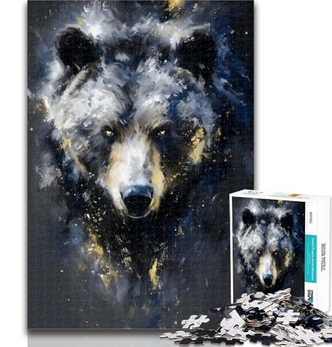 1000 Teile für Erwachsene, Goldener Braunbär, 1000-teiliges Puzzle für Erwachsene, Geschenke, ganze Familie für Kinder ab 14 Jahren, 50x75cm 1000 Teile für Erwachsene, Goldener Braunbär, 1000-teiliges Puzzle für Erwachsene, Geschenke, ganze Familie für Kinder ab 14 Jahren, 50x75cm von GOIUYTGM