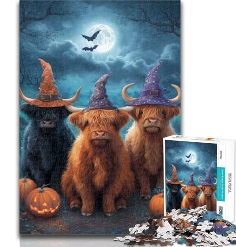 1000 Teile für Erwachsene, Halloween-Tiere, Puzzle für Erwachsene, 1000 Teile, ganze Familie für und 14 Jahre alt, 50x75cm 1000 Teile für Erwachsene, Halloween-Tiere, Puzzle für Erwachsene, 1000 Teile, ganze Familie für und 14 Jahre alt, 50x75cm von GOIUYTGM