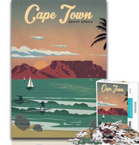 1000 Teile für Erwachsene, Kapstadt-Puzzles für Erwachsene und Jugendliche, Spielzeug, Lernspiele, Stressabbau, tolle Geschenke und Spielzeuge, 26x38cm von GOIUYTGM