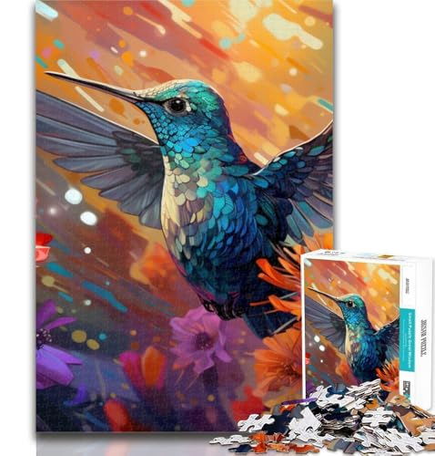 1000 Teile für Erwachsene, Kolibri-Kunstpuzzle für Erwachsene und Jugendliche, 1000 Teile, Lernspielzeug und Spiele für Erwachsene und Jugendliche, 26x38cm von GOIUYTGM