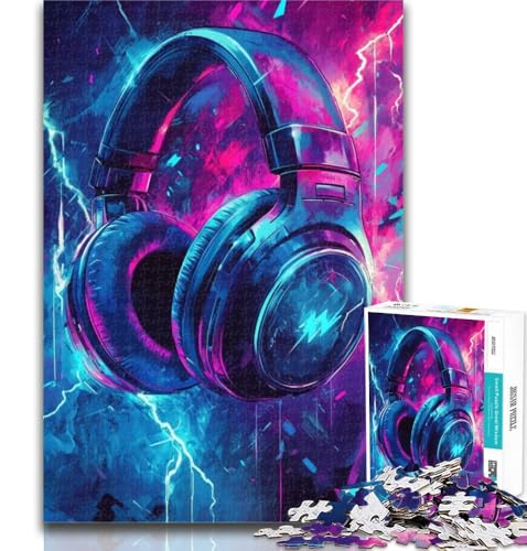 1000 Teile für Erwachsene, Kopfhörer-Puzzle für Teenager, 1000 Teile, Spielzeug, intellektuelles Spiel, Künstlersammlung, Bildende Kunst, 26x38cm von GOIUYTGM