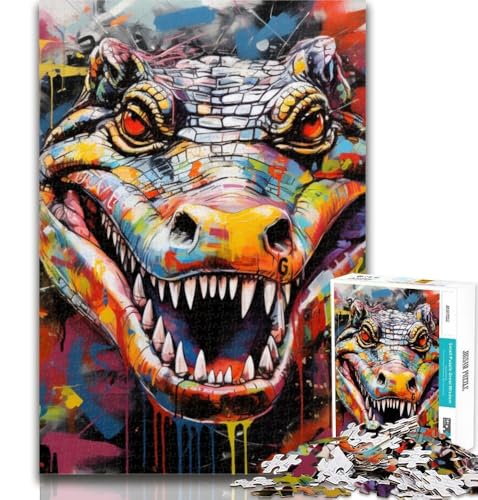 1000 Teile für Erwachsene, Krähen-Graffiti-Puzzle für Erwachsene, 1000 Teile, Spielzeug, Lernspiele, Stressabbau, Stärkung der Liebe zwischen Paaren, 26x38cm von GOIUYTGM