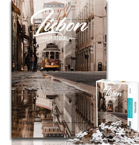 1000 Teile für Erwachsene, Lissabon-Puzzles für Erwachsene und Jugendliche, Spielzeug, Lernspiele, Stressabbau, tolle Geschenke und Spielzeuge, 75x50cm von GOIUYTGM