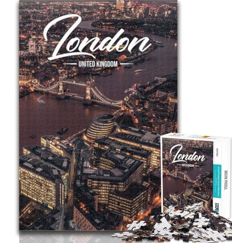 1000 Teile für Erwachsene, London-Puzzles für Erwachsene und Jugendliche, Spielzeug, Lernspiele, Stressabbau, tolle Geschenke und Spielzeuge, 26x38cm von GOIUYTGM