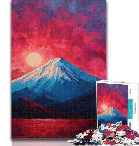 1000 Teile für Erwachsene, Ölgemälde-Puzzle mit dem Berg Fuji, 1000 Teile für Erwachsene, Spielzeug, Lernspiele, stressabbauende Wanddekoration, 26x38cm 1000 Teile für Erwachsene, Ölgemälde-Puzzle mit dem Berg Fuji, 1000 Teile für Erwachsene, Spielzeug, Lernspiele, stressabbauende Wanddekoration, 26x38cm von GOIUYTGM