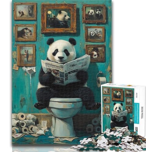 1000 Teile für Erwachsene, Panda Go Toilet-Puzzle für Erwachsene, 1000 Teile, Spielzeug, Lernspiele, Stressabbau, Stärkung der Liebe zwischen Paaren, 75x50cm 1000 Teile für Erwachsene, Panda Go Toilet-Puzzle für Erwachsene, 1000 Teile, Spielzeug, Lernspiele, Stressabbau, Stärkung der Liebe zwischen Paaren, 75x50cm von GOIUYTGM