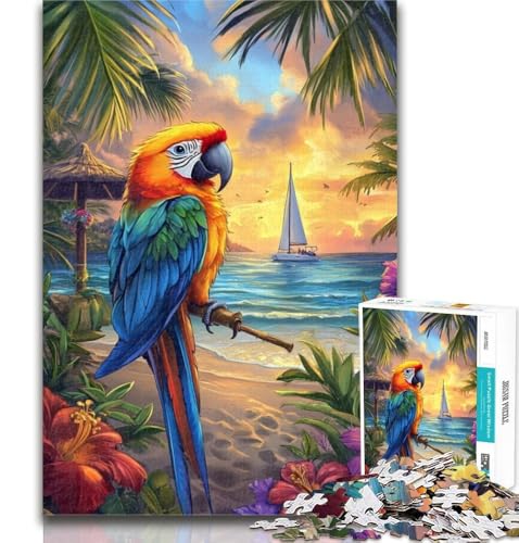 1000 Teile für Erwachsene, Papagei am Meer, 1000-teiliges Puzzle für Erwachsene, Geburtstagsgeschenkidee für Erwachsene, Familienspiel und Hobby, 50x75cm von GOIUYTGM